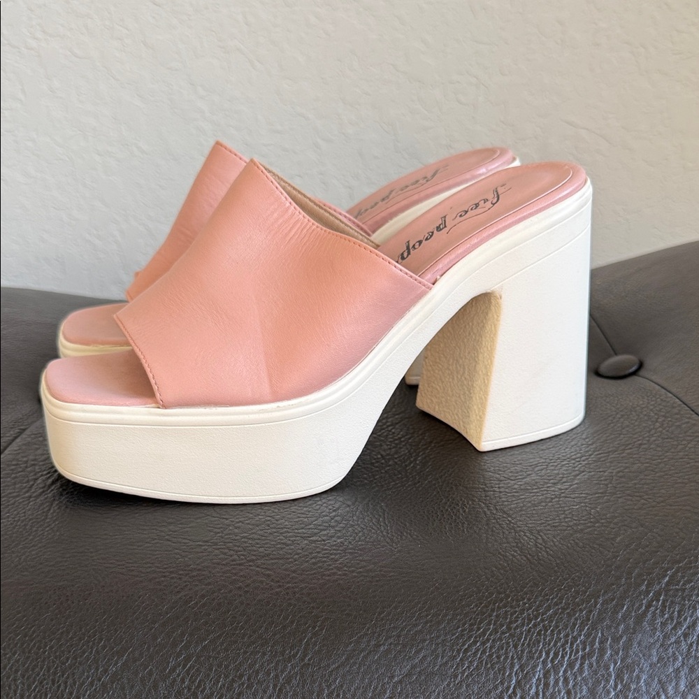 FP Movement by Free People Peach Block Heel Mules
